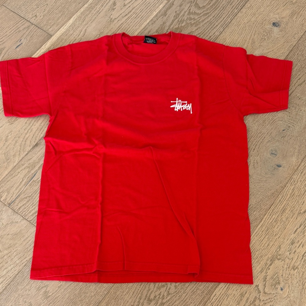 Stussy Red Short Sleeve Logo Tee
